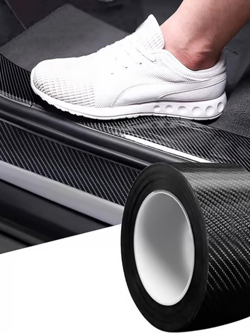 Car Accessories Door Plate Sill Scuff Cover Anti Scratch Decal Tape 10ft